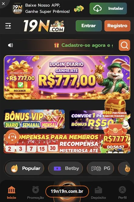 App do 19N em funcionamento